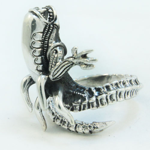 Alien Monster Beast 925 Sterling Silver Ring 